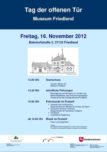 Programm Tag der offenen Tür Museum Friedland
