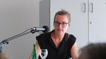 Dr. Lorraine Bluche vom wissenschaftlicher Aufbaustab Museum Friedland zum Thema "Internationale Flüchtlinge als Thema des Museums Friedland"