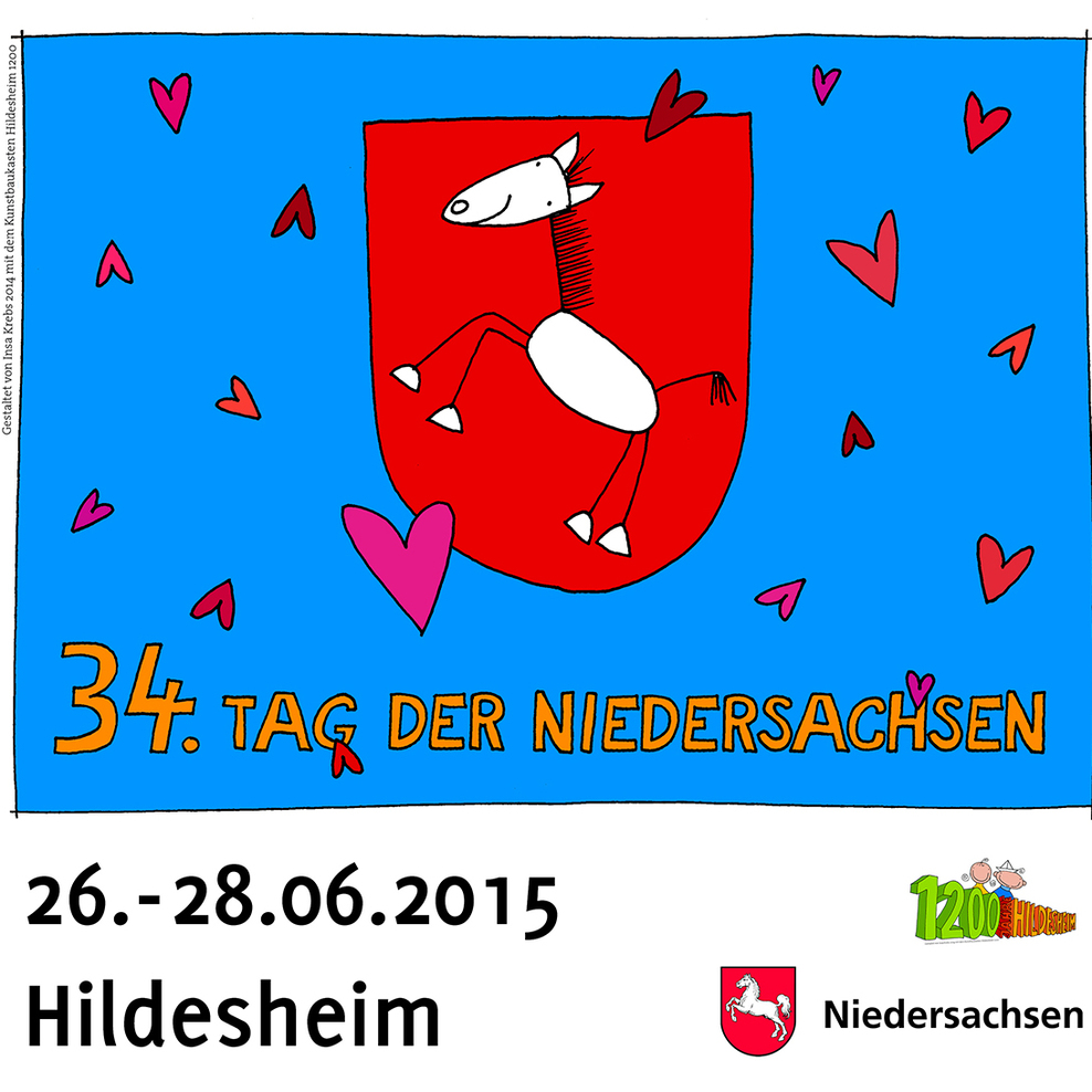 Logo 34. Tag der Niedersachsen vom 26. bis 28.06.2015 in Hildesheim